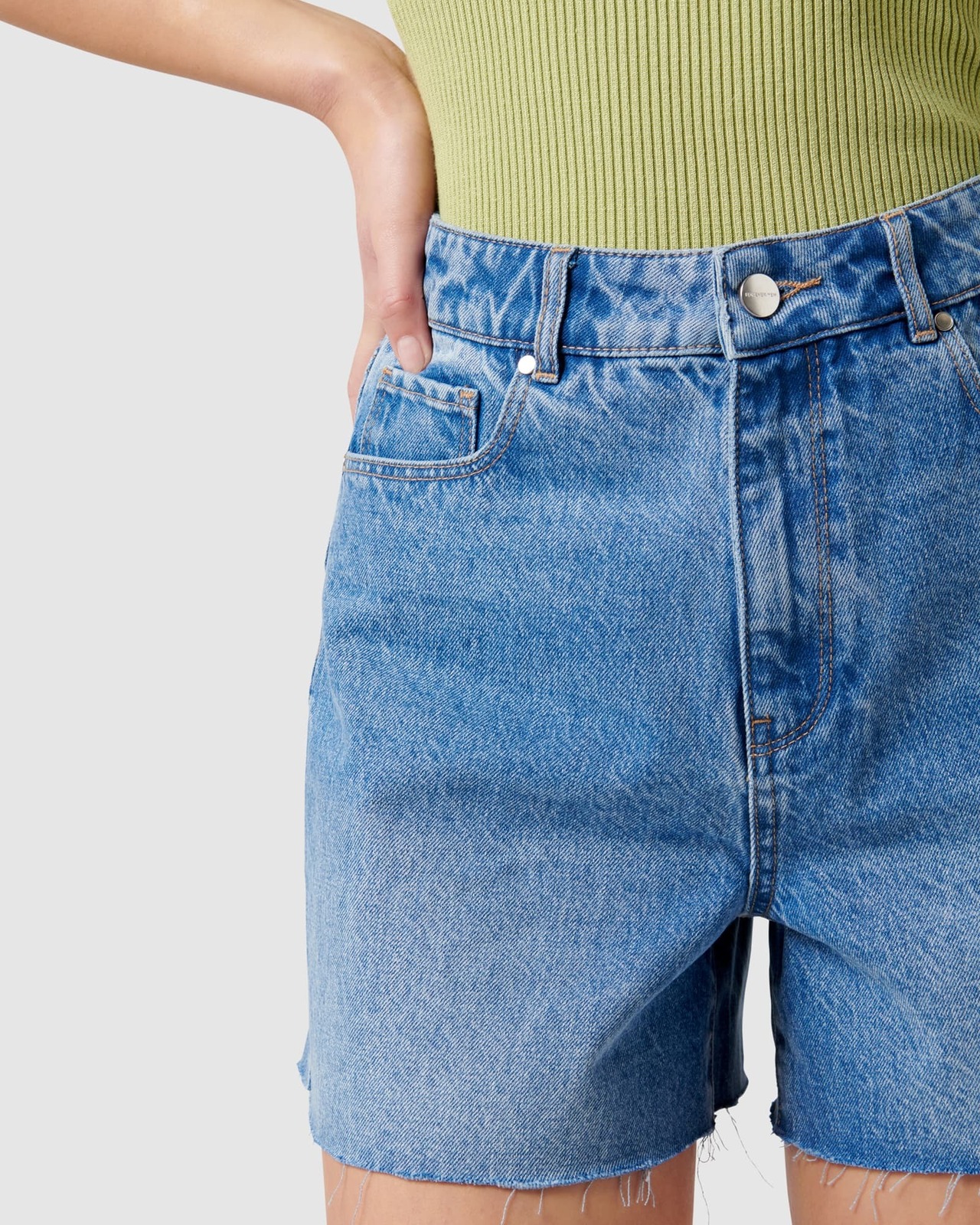 Miranda High Rise Rigid Denim Short