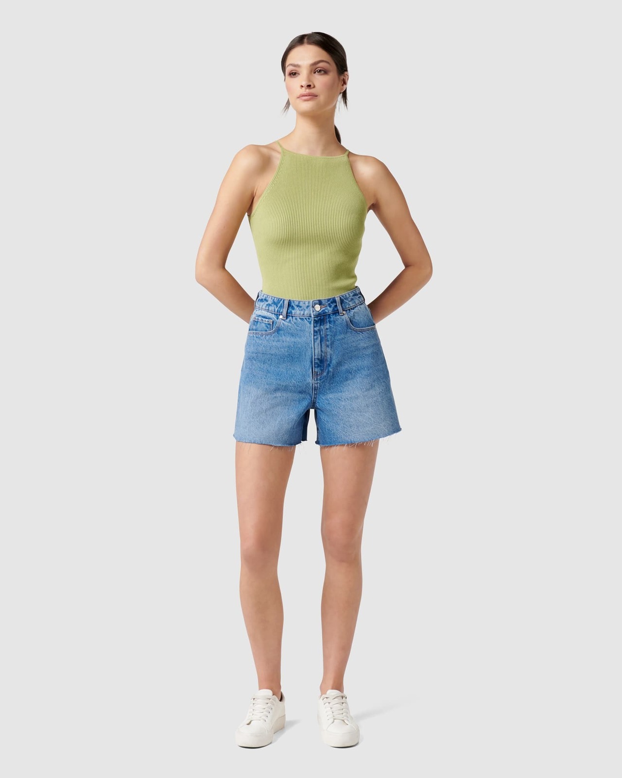 Miranda High Rise Rigid Denim Short