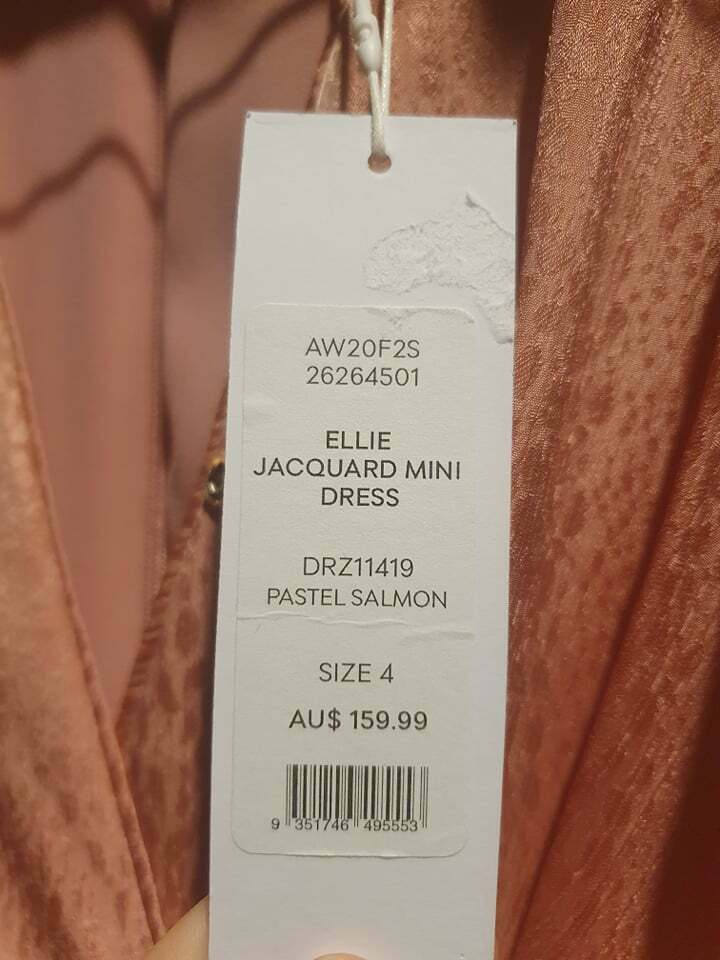 Ellie Jacquard Mini Dress BNWT Size 4