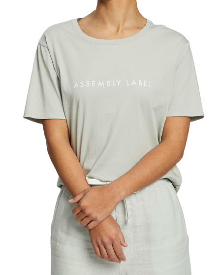 Logo Cotton Crew Tee Size 8