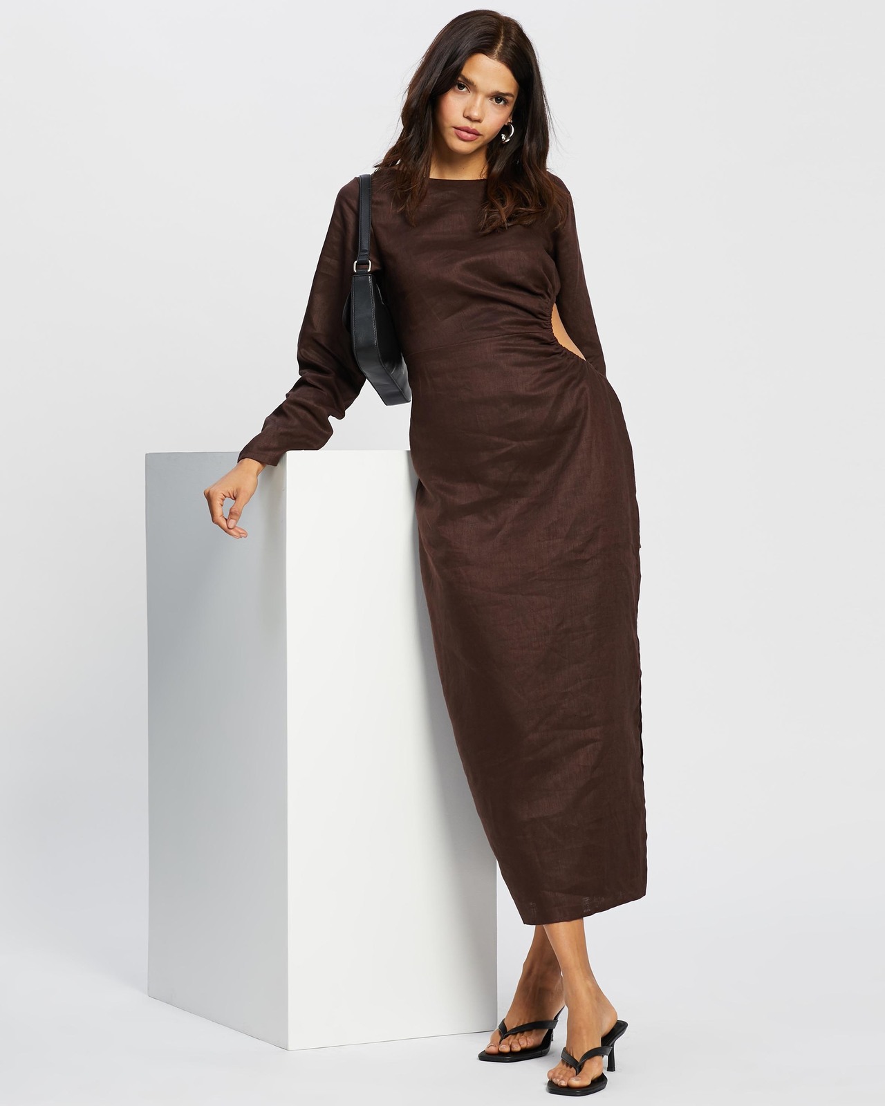 Waist Detail Linen Dress