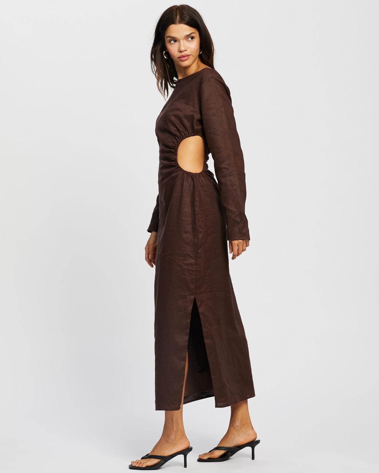 Waist Detail Linen Dress