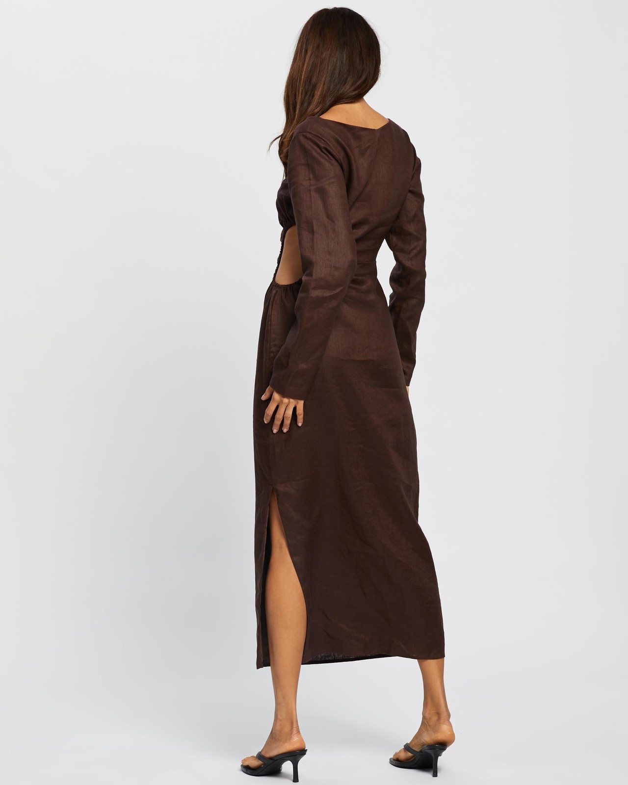 Waist Detail Linen Dress