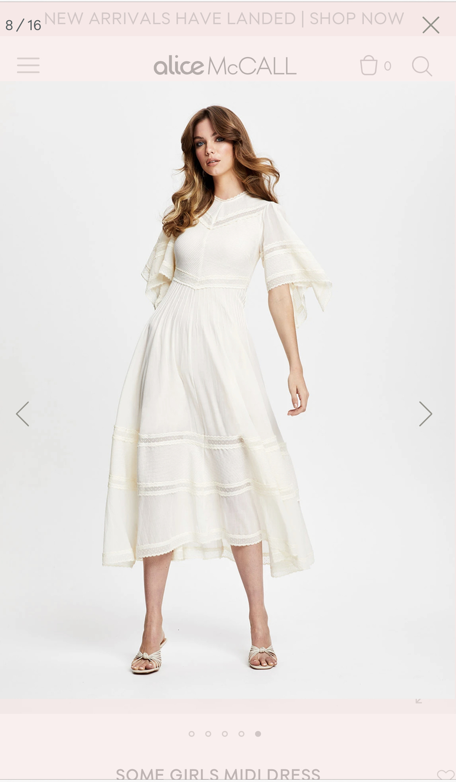 Nude Midi Dress Size 8 BNWT