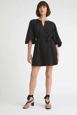 WITCHERY Linen Black Dress Size 8 - AirRobe
