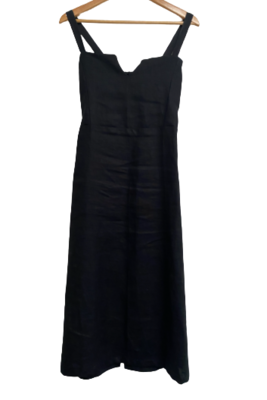 Posse Black Linen Dress Size 6 - AirRobe
