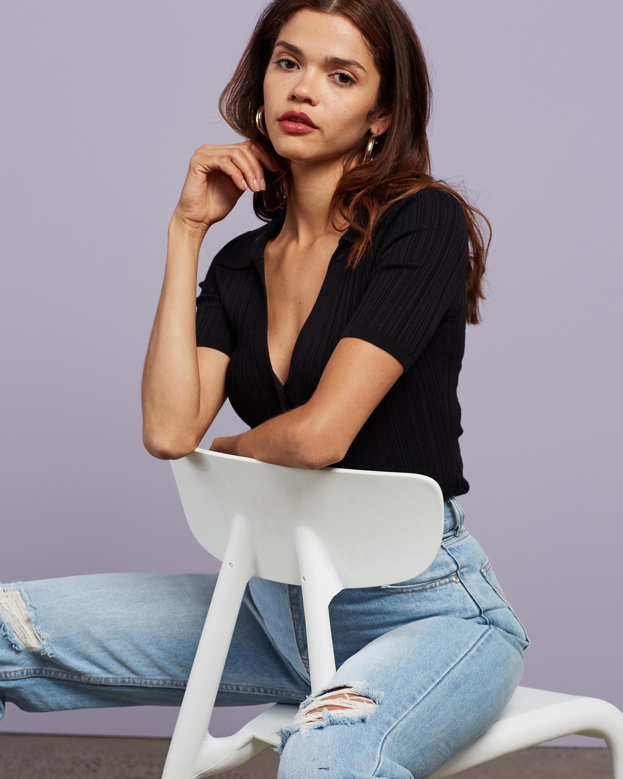 Harley Wide Leg Ripped Jeans