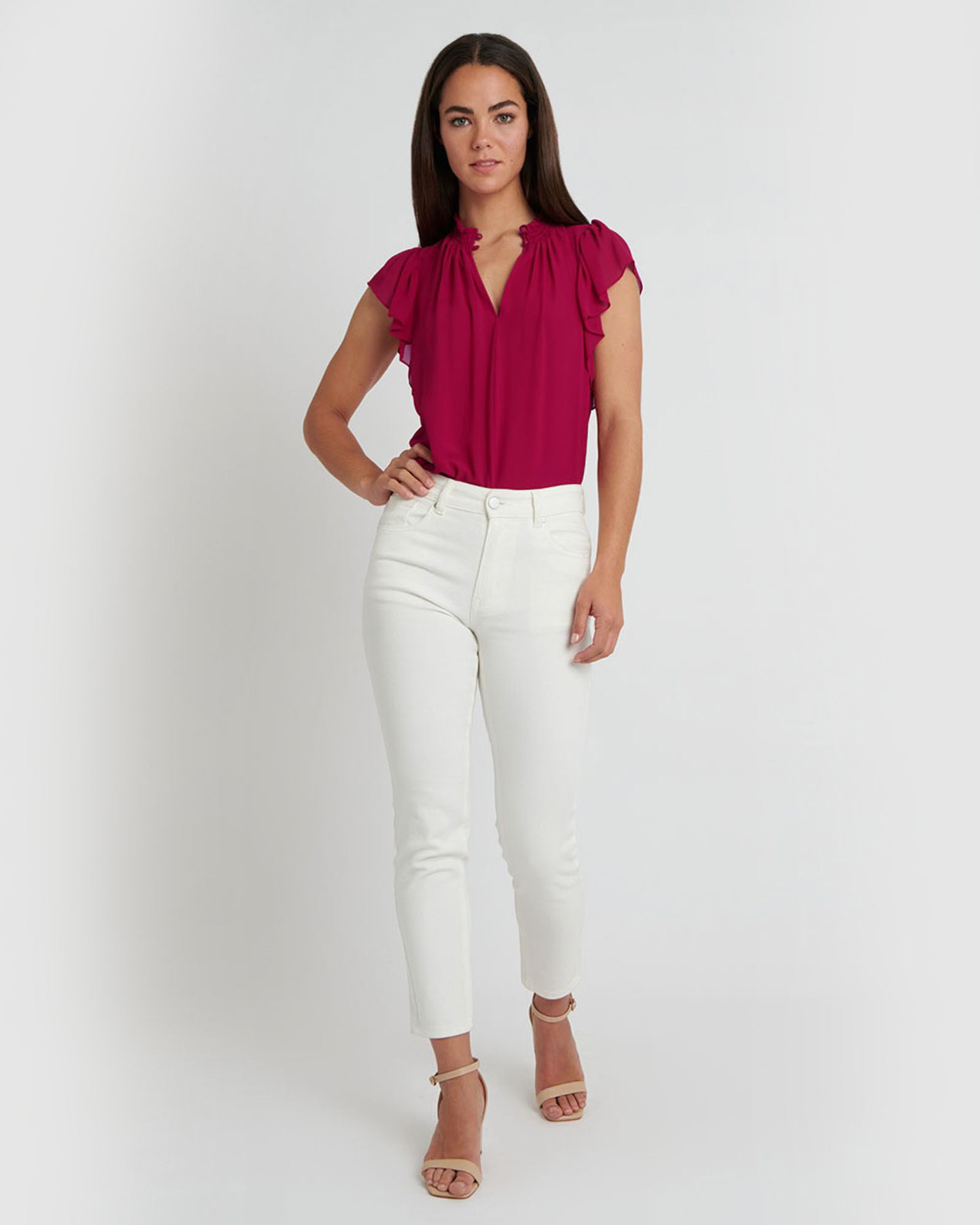 Aeris Shirred Neck Top
