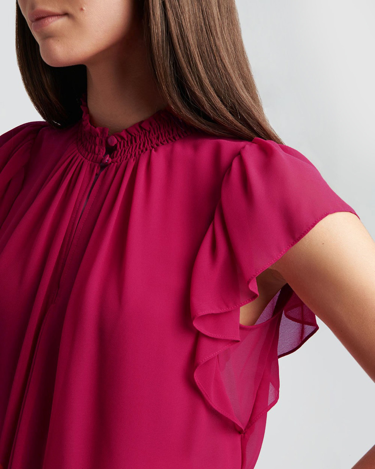 Aeris Shirred Neck Top