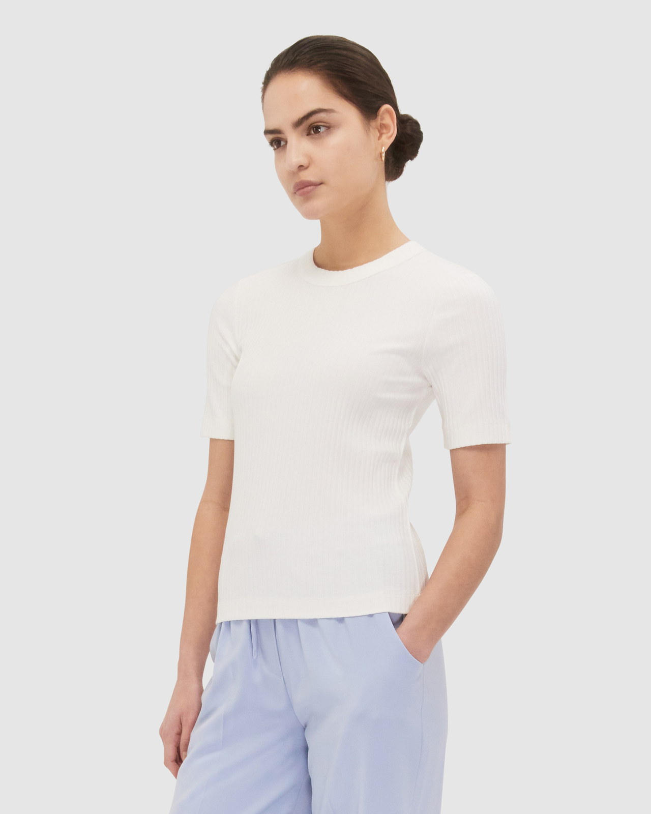 Maya Rib Half Sleeve Top