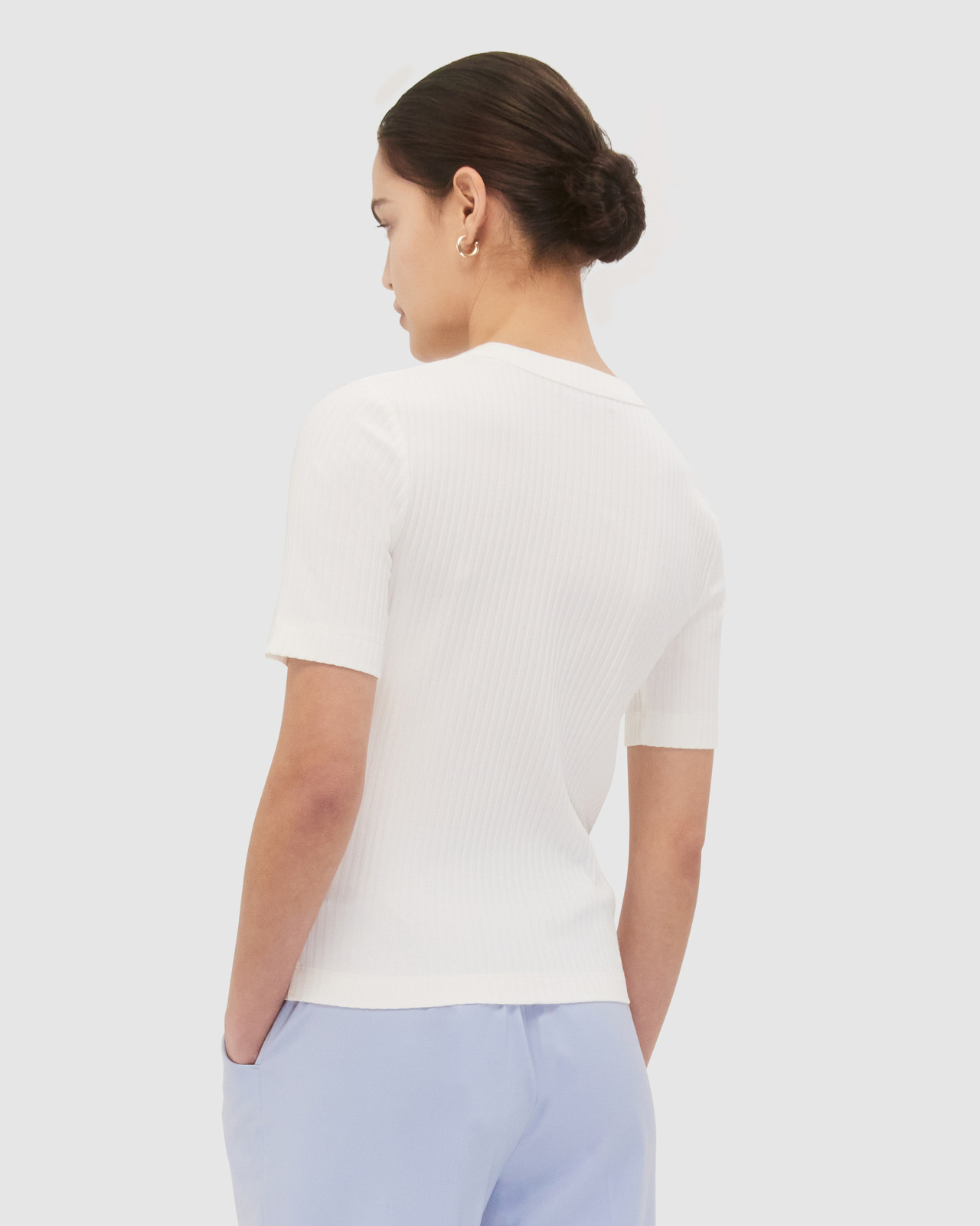 Maya Rib Half Sleeve Top