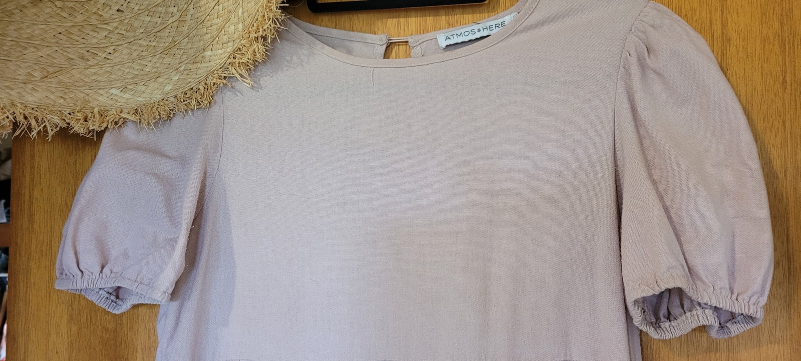 Linen Blend Midi Dress Size 12