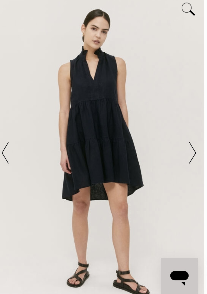 chinese dress ladies Rove Linen-Cotton Midi Dress - Back Details