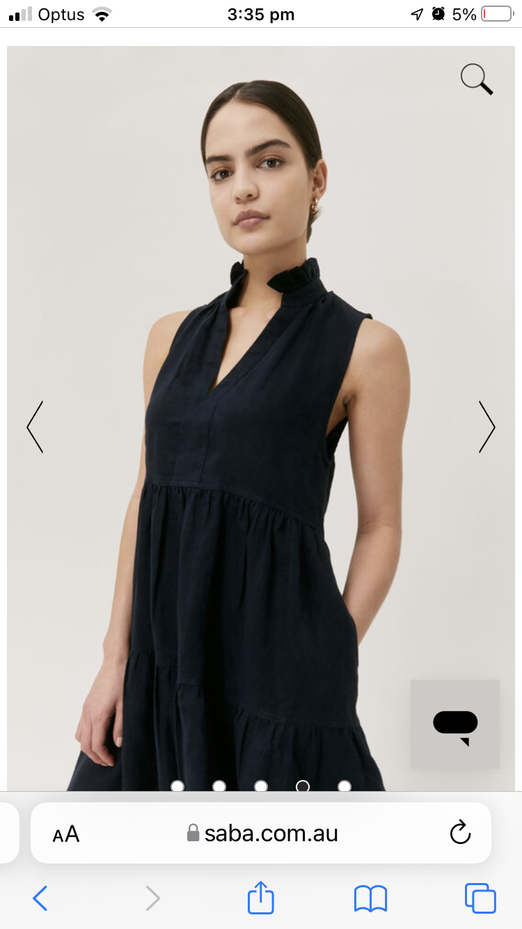 chinese dress ladies Rove Linen-Cotton Midi Dress - Back Details