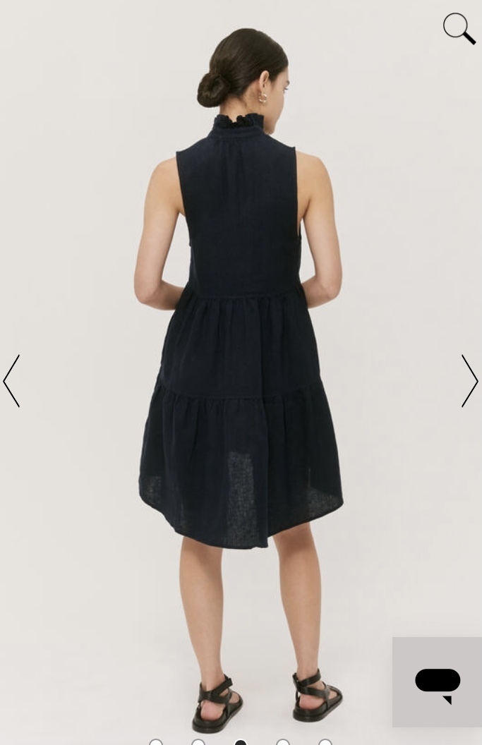 SABA Lila Navy Linen Dress Size 10 BNWT