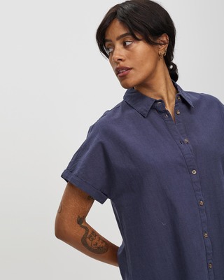 Rhythm Classic Linen Shirt Dress - AirRobe