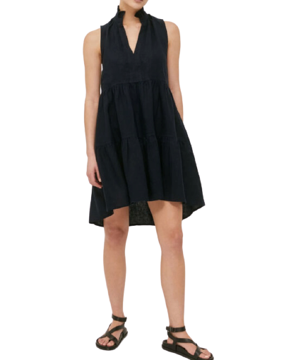 SABA Lila Navy Linen Dress Size 10 BNWT - AirRobe