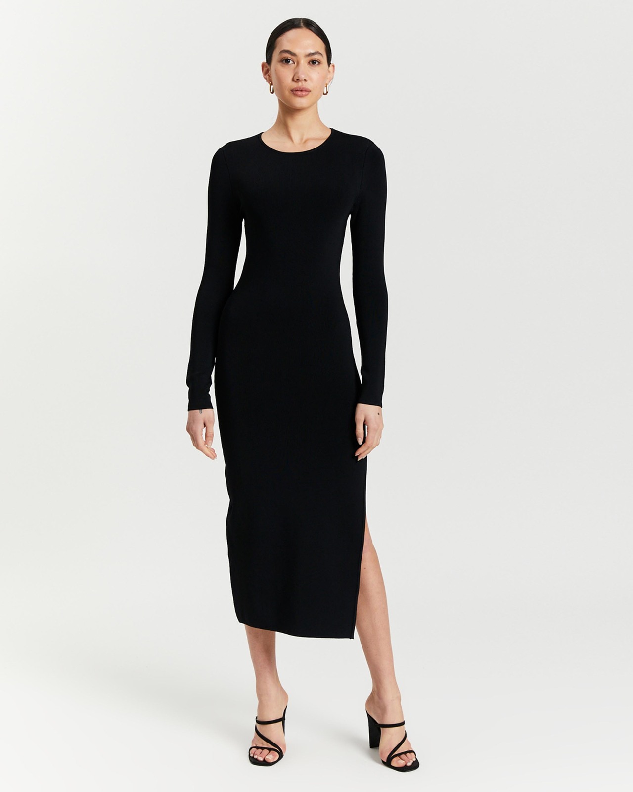 Lyon Long Sleeve Backless Midi Dress