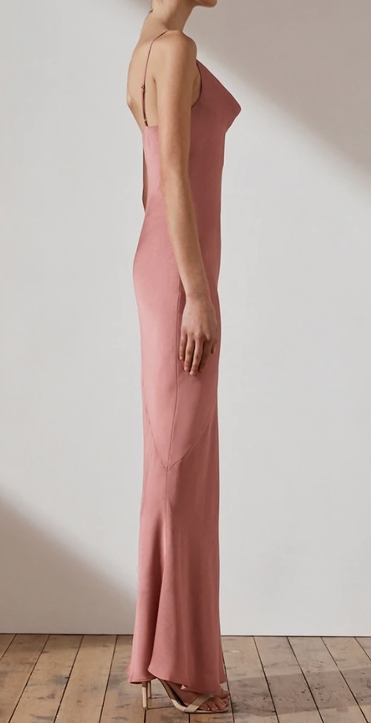 Shona Joy Luxe Bias Cowl Slip Dress Rose Size 6 - AirRobe