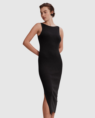 Country Road Linen Knit Midi Dress - AirRobe Country Road Linen Knit Midi Dress - AirRobe