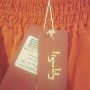 Sanya Off The Shoulder Rust Dress Size 6-8 BNWT