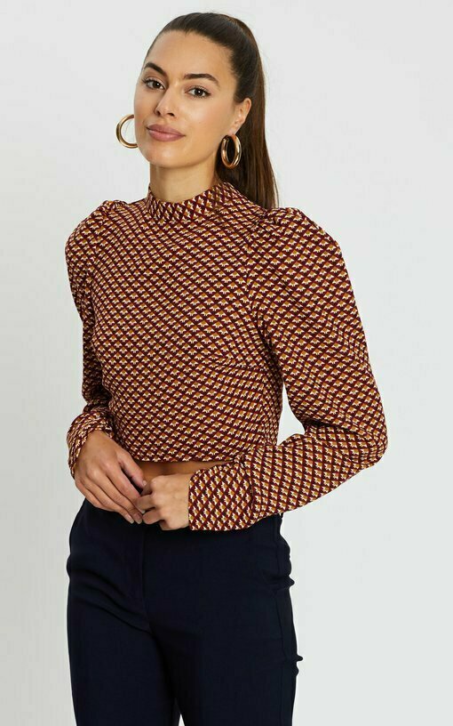 Geometric Tie Back Top Size 6