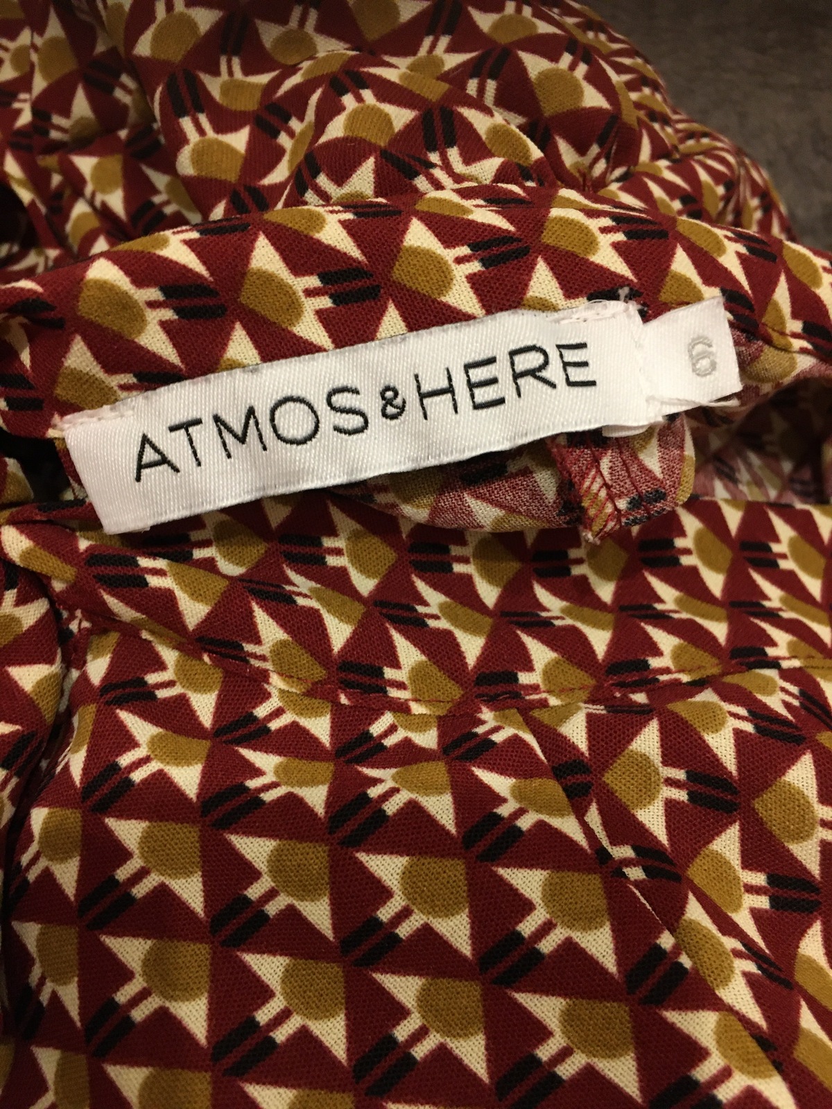 Geometric Tie Back Top Size 6