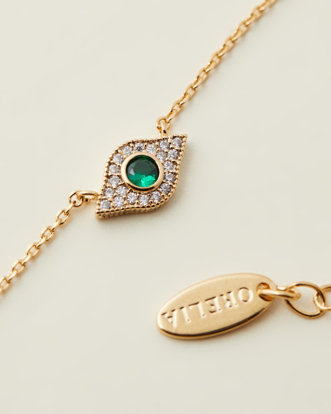 Pave Evil Eye Ditsy Necklace