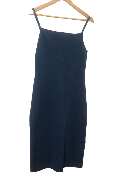 cos striped a line midi dress COS Women's Folded-Shoulder Jersey Midi Dress in White | Cotton