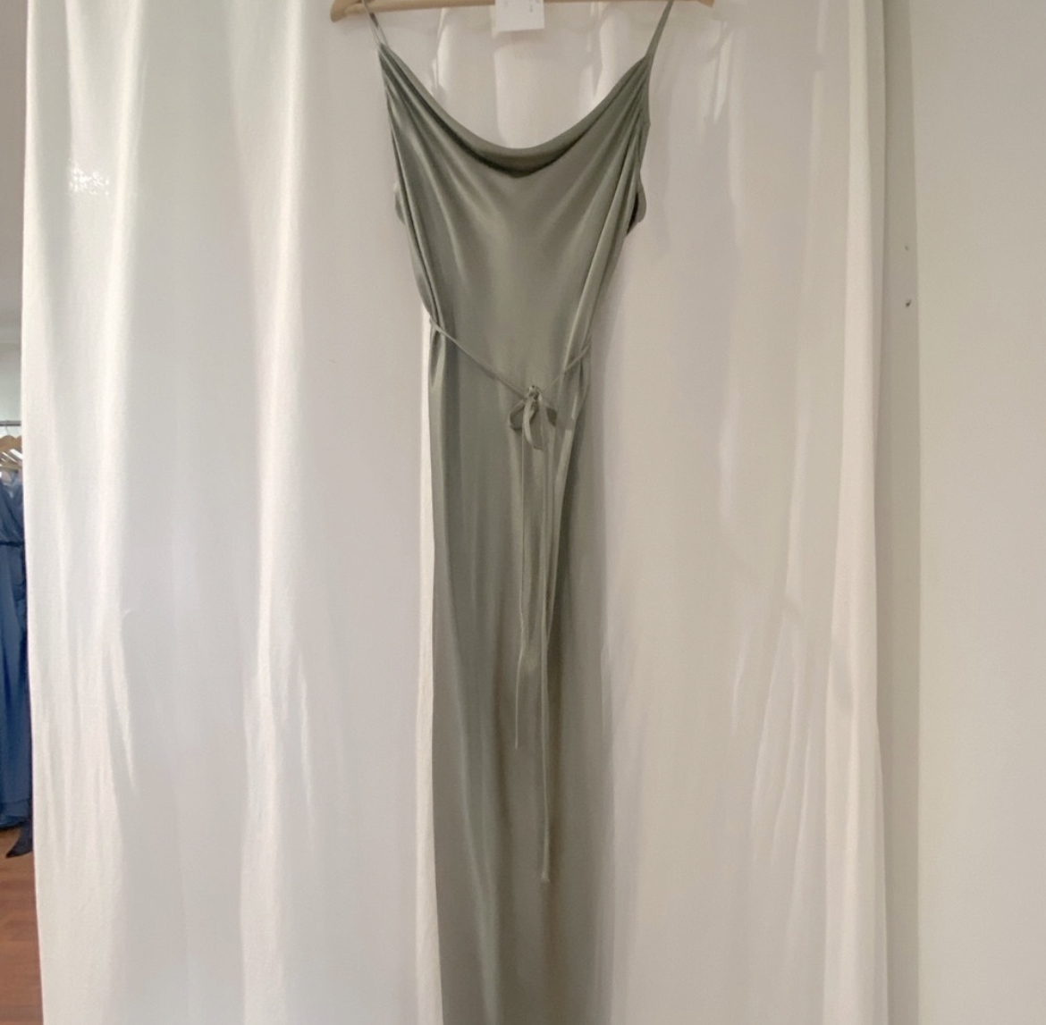 La Lune Bias Cowl Silk Slip Dress Size 12