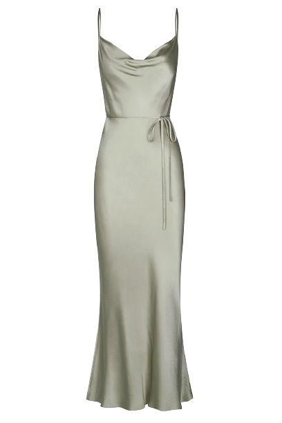 La Lune Bias Cowl Silk Slip Dress Size 12