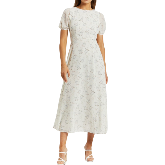 Saskia Short Sleeve Midi Dress Size 16