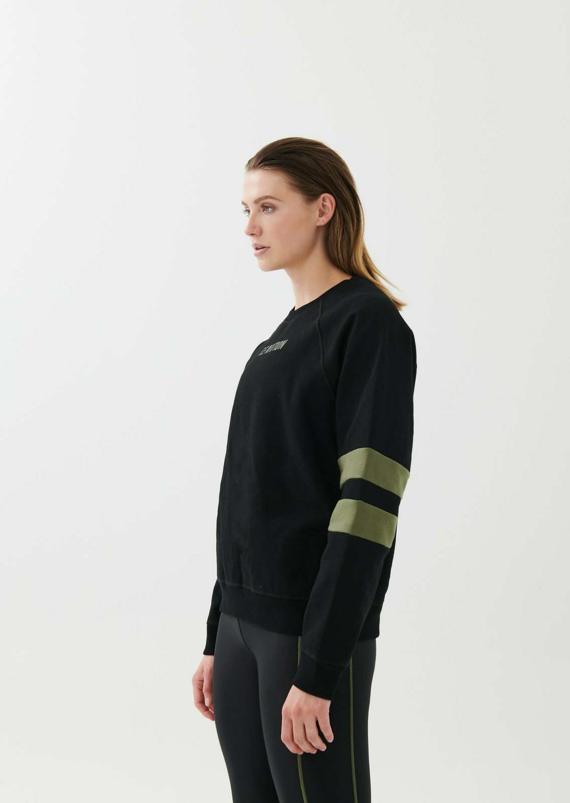 BOUNDARY LINE SWEAT IN BLACK
