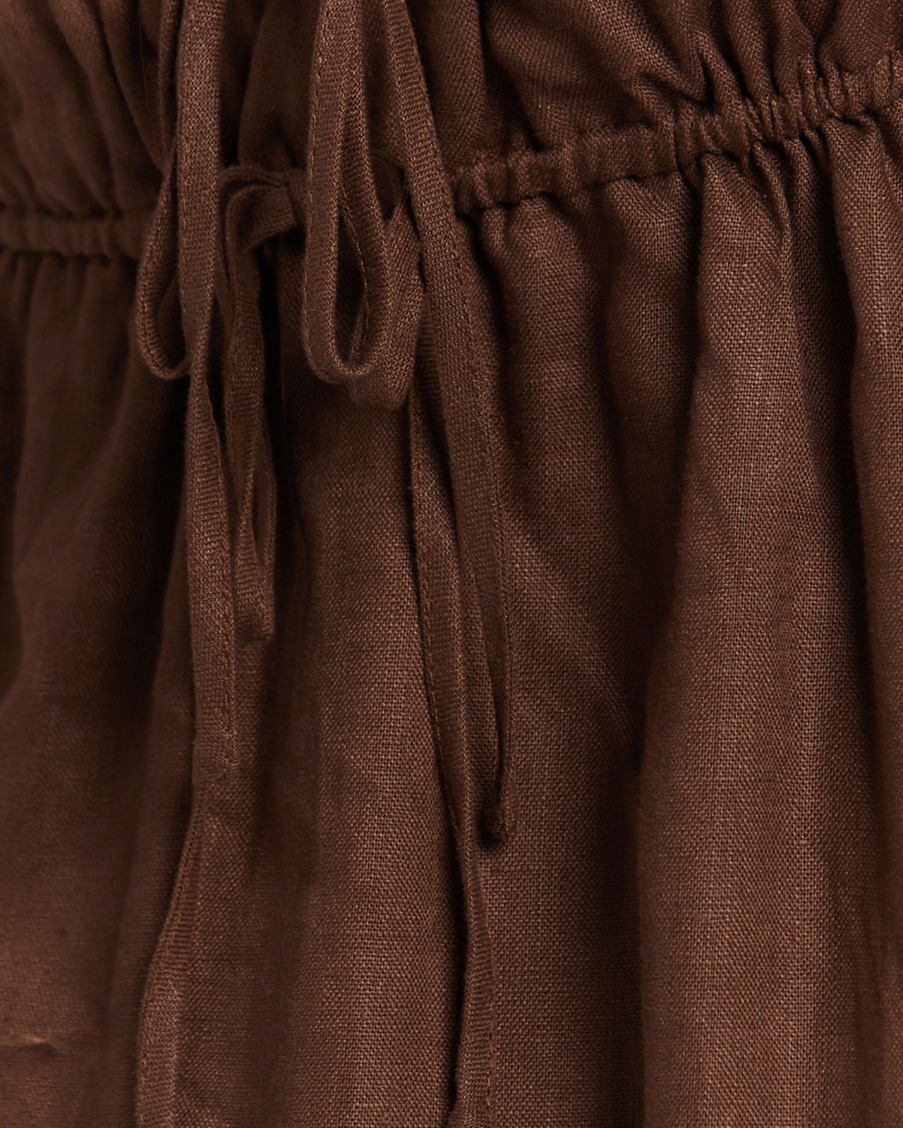 Tie Detail Linen Midi Dress