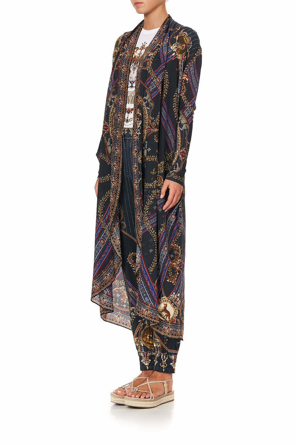 LONG CASUAL JACKET WITH POCKETS DINING HALL DARLING One Size