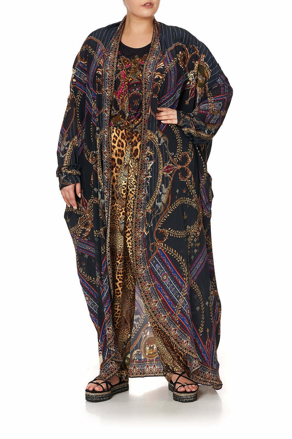 LONG CASUAL JACKET WITH POCKETS DINING HALL DARLING One Size