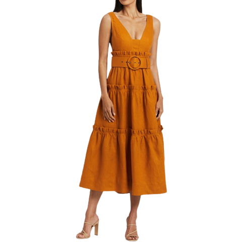 aria tiered midi dress Aria Floral Tiered Ruffle Midi Dress Blue