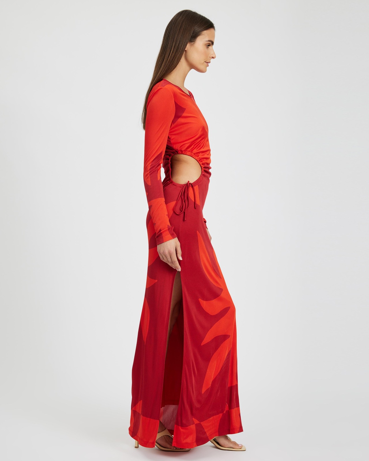 Flame Tree Long Sleeve Dress