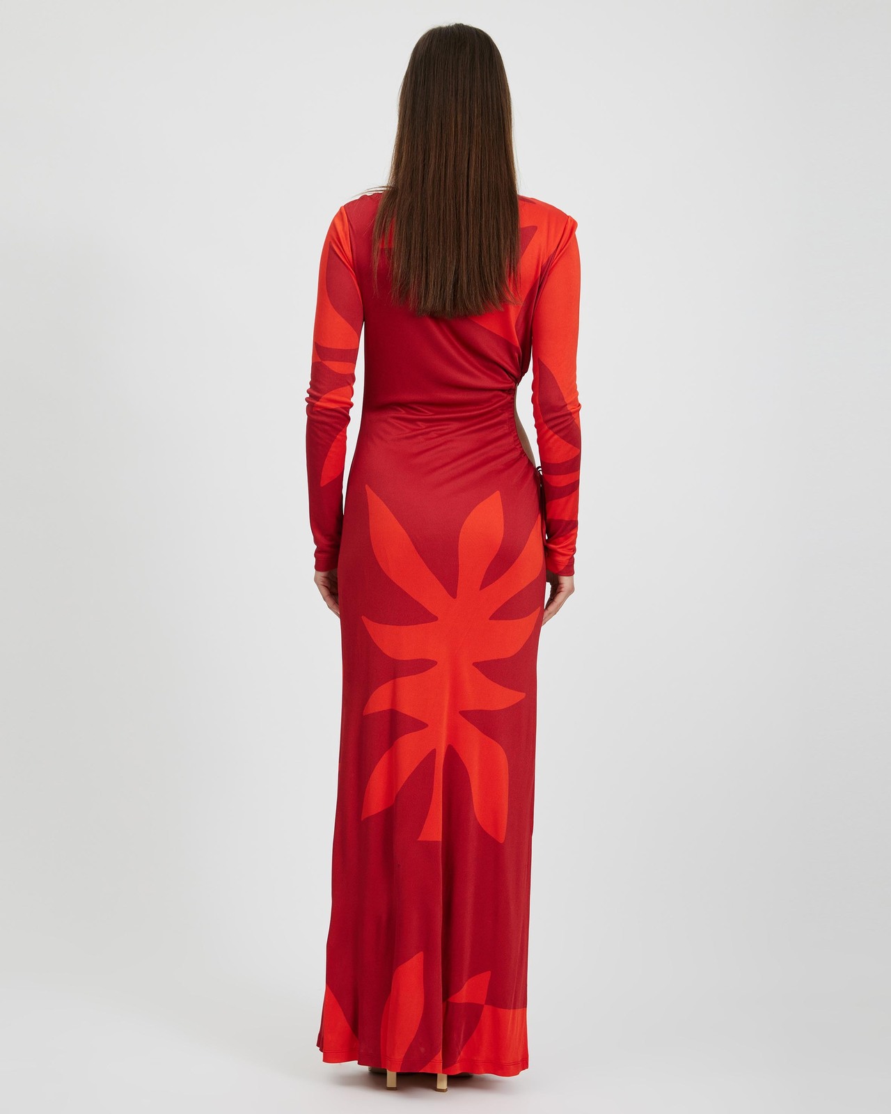 Flame Tree Long Sleeve Dress