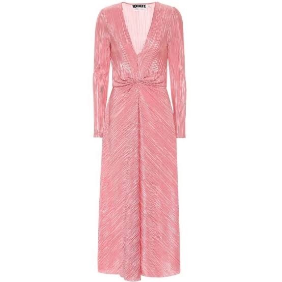 strapless open back dress Simple Hot Pink Criss Cross Long Evening Dresses Silk Satin Prom Dresses with Slit main image 1