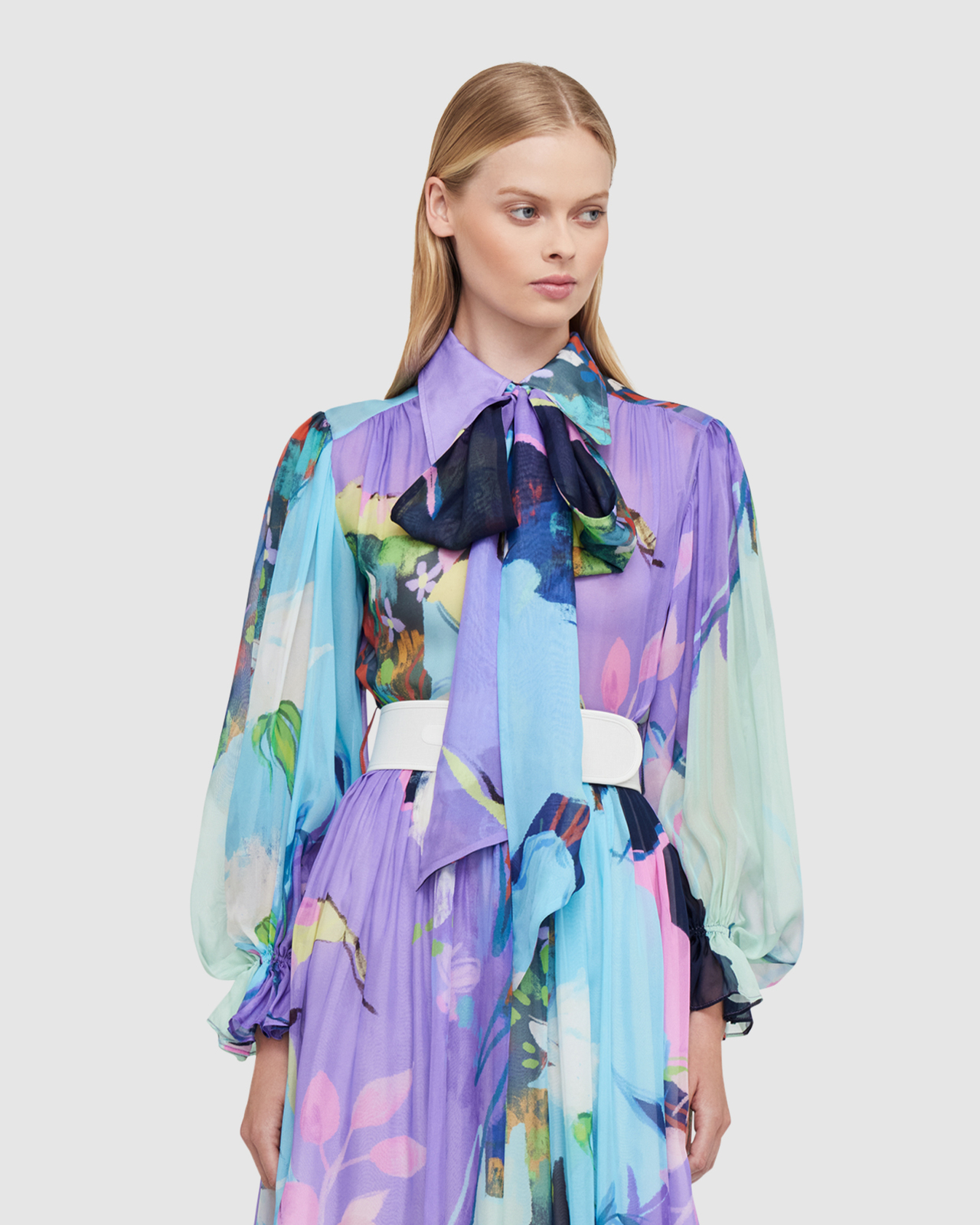 Illusory Silk Midi Dress