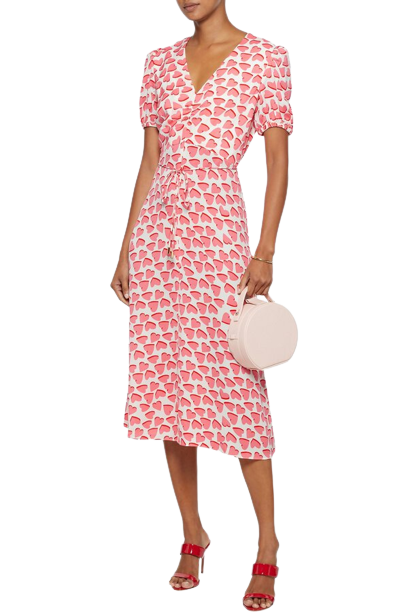 Hotel Beau Printed Crepe Midi Dress 
