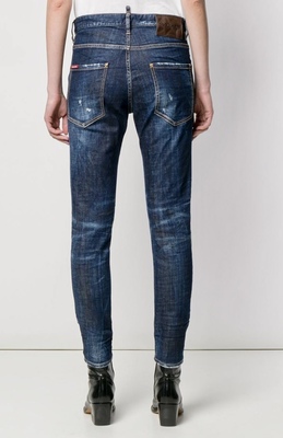 Dsquared2 Jennifer Women's Jeans Distressed Paint Splatter Size