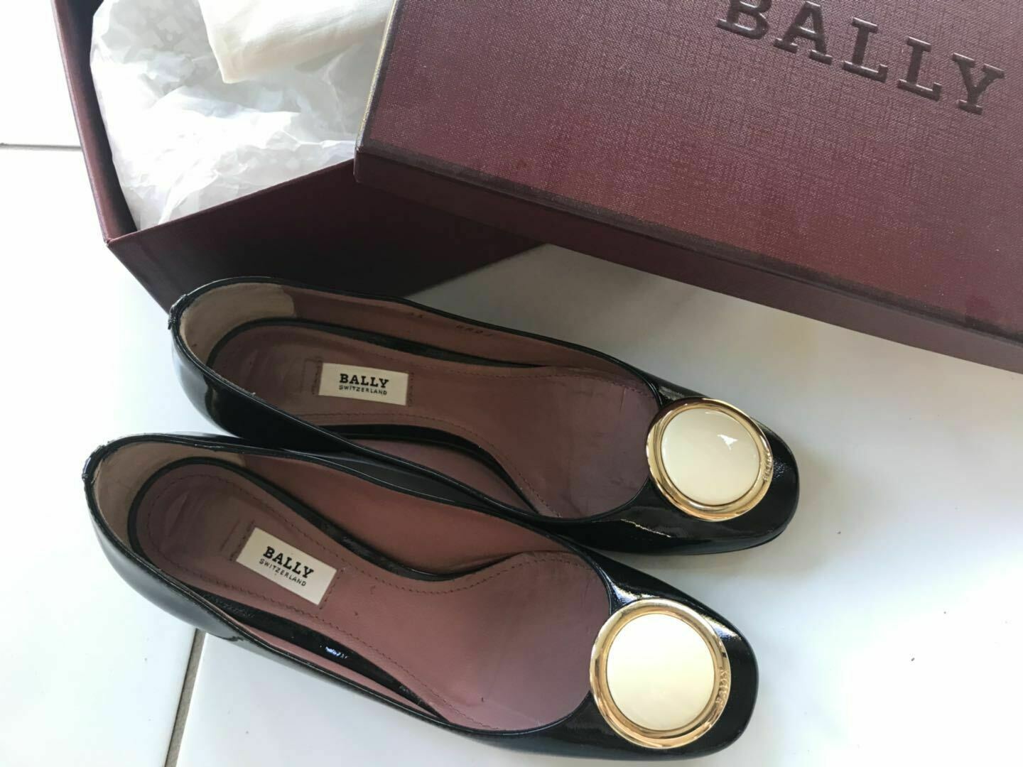 BLACK LAMB PATENT SIZE 35 US4.5M