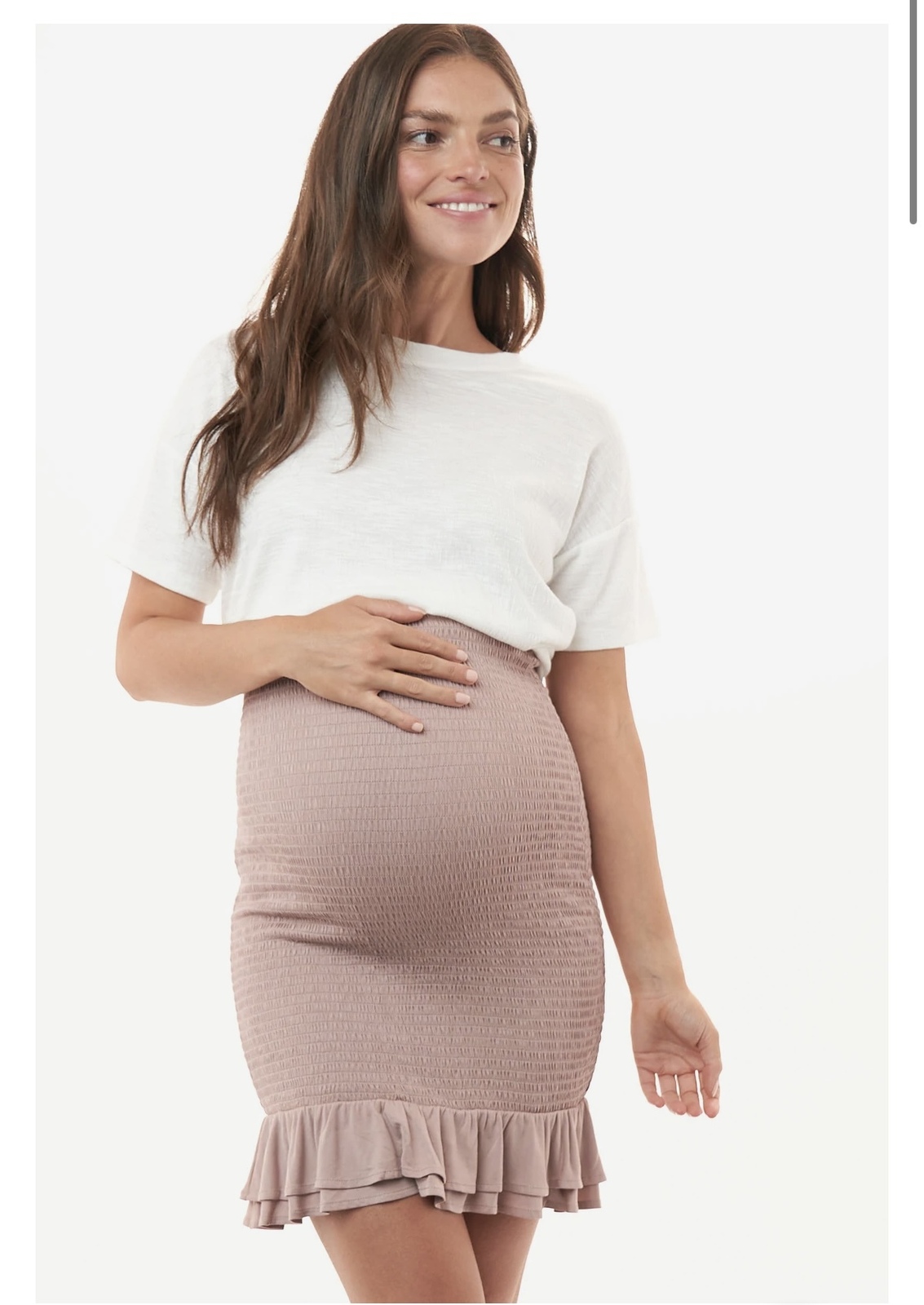 Shirred Skirt Pink Stone Size 10 BNWT