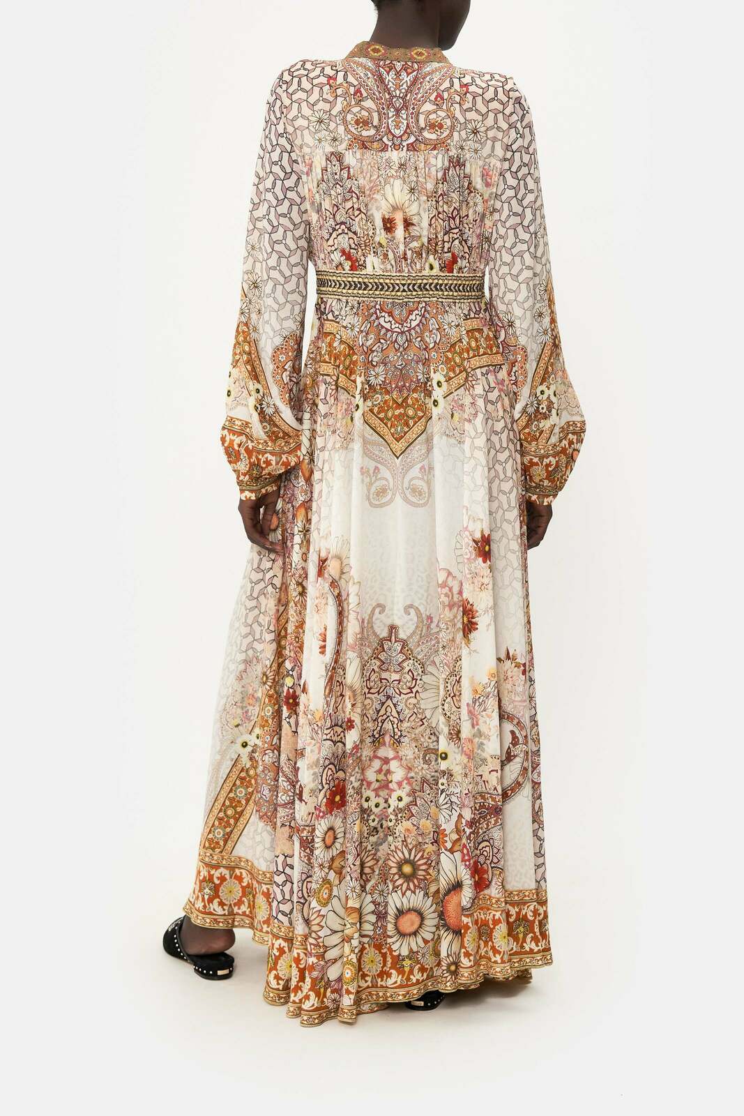 PEASANT DRESS WITH TIE FRONT HEART OF A HIPPIE