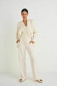 Double Breasted Blazer-Marshmallow