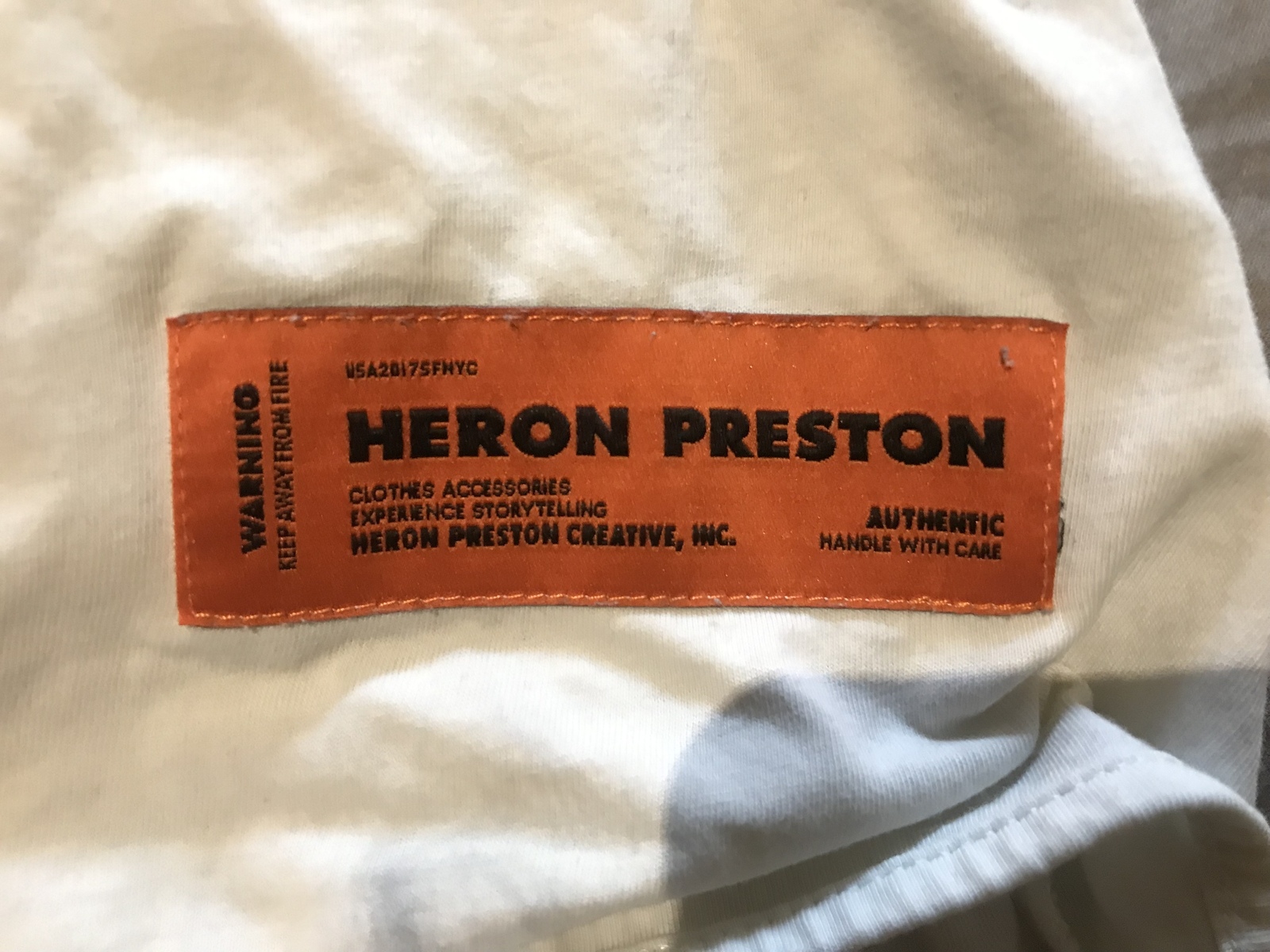 Heron Preston Oversized Birds Short Sleeve T-Shirt White Size M 