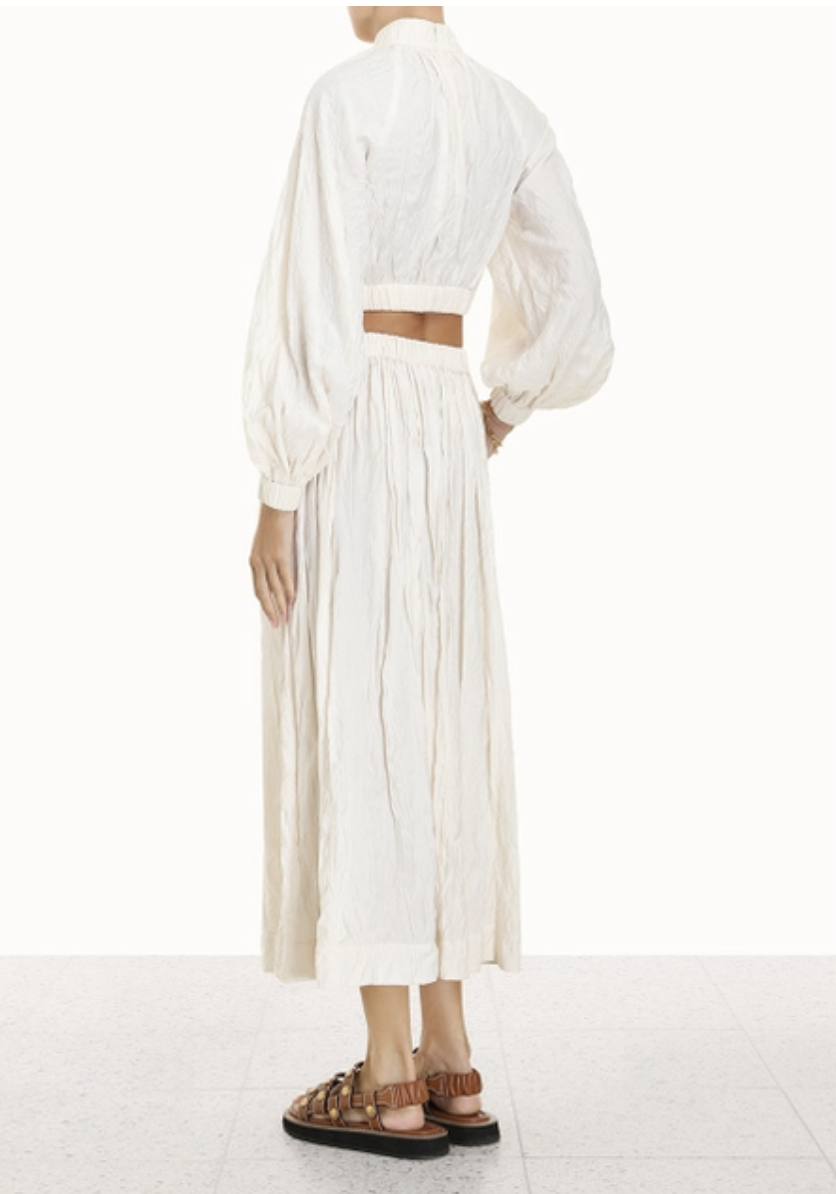 High Collar Blouse and Skirt Set Size 8 BNWT
