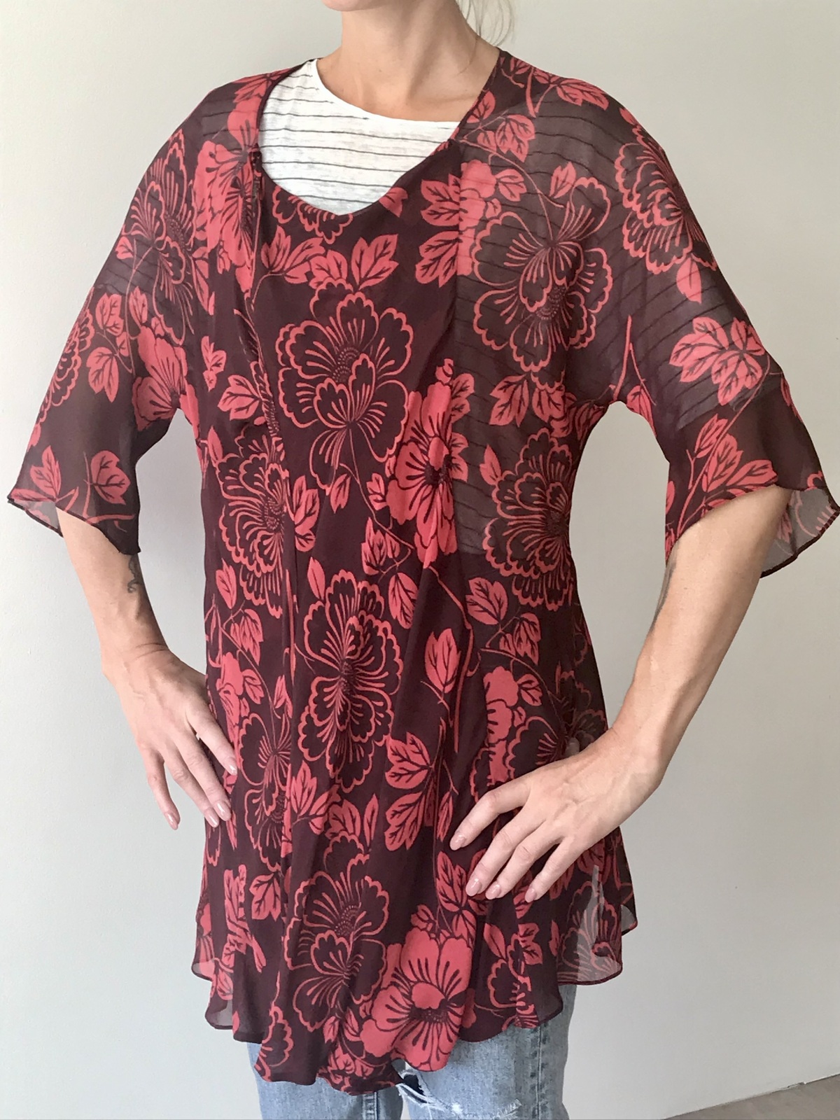 Silk Kimono/Wrap Size M